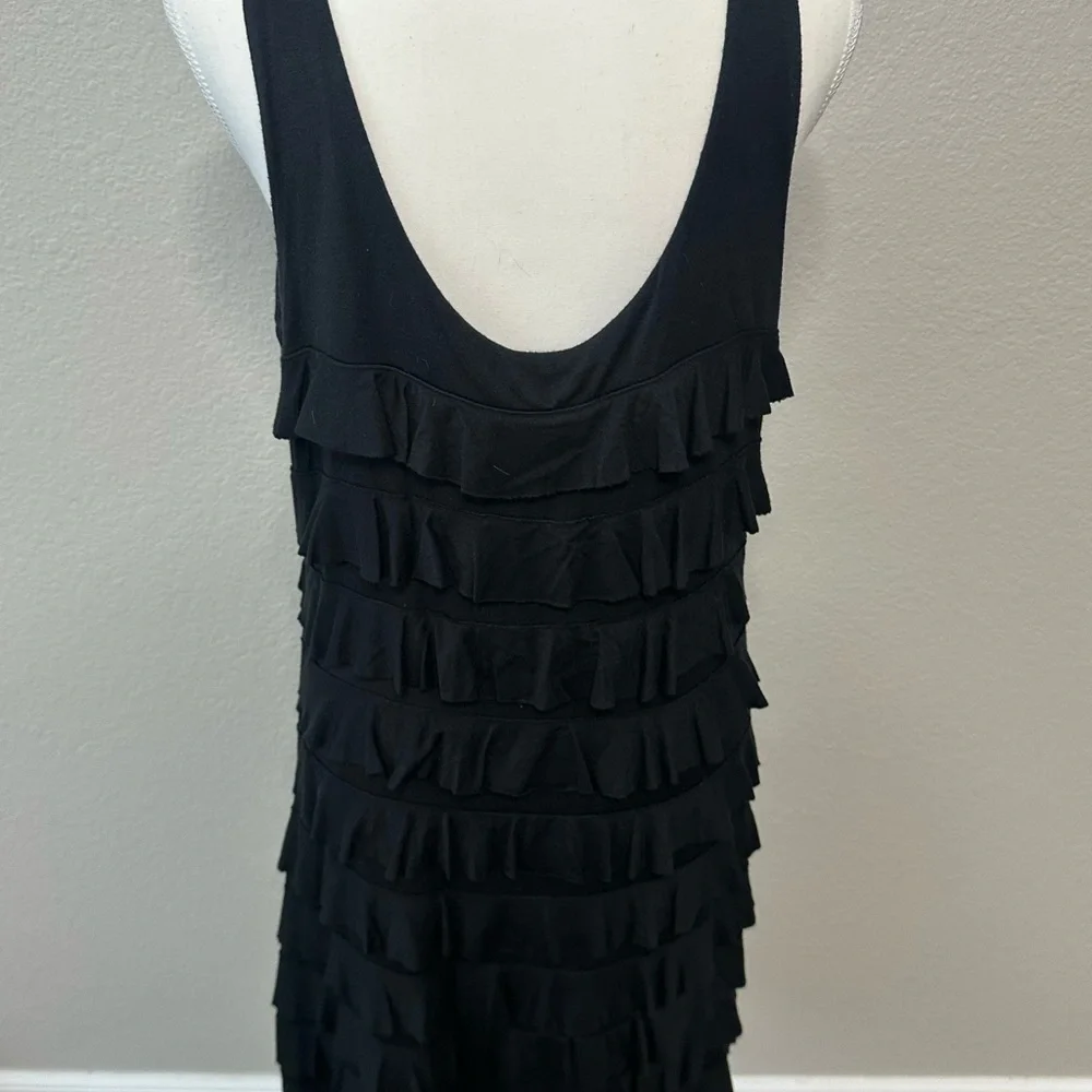 Express Black Layered Ruffle Mini Dress - Picture 3 of 8